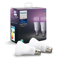 Philips Hue Twin Pack White and Colour Ambiance Smart Bulb LED [B22 Bayonet Cap] with Bluetooth. Works with Alexa and Google Assistant