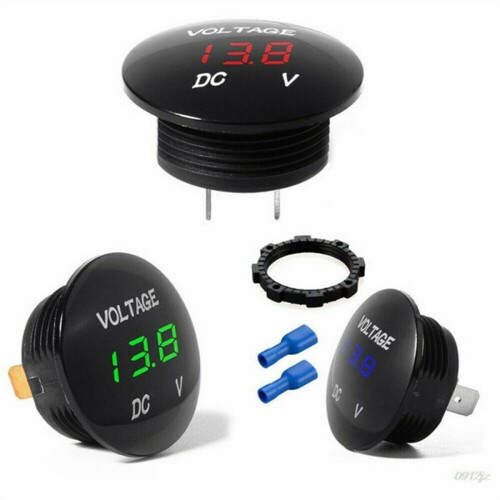 (Red) DC 12V-24V LED Panel Digital Voltage Volt Meter Display Voltmeter Car Motorcycle 2