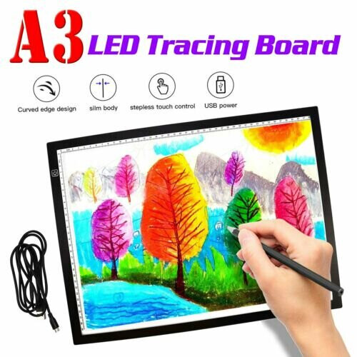 A3 LED Drawing Board Tracing Light Box Stencil Copy Artist Craft Table 1