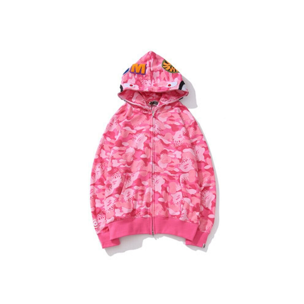 PINK BAPE CAMO ZIP shops HOODIE XXL