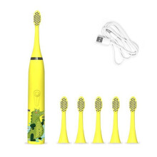 (Yellow USB) Electric Toothbrush Kids Automatic Battery Operated
