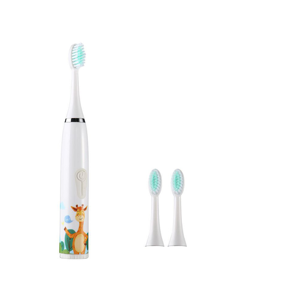 (White Battery) Electric Toothbrush Kids Automatic Battery Operated