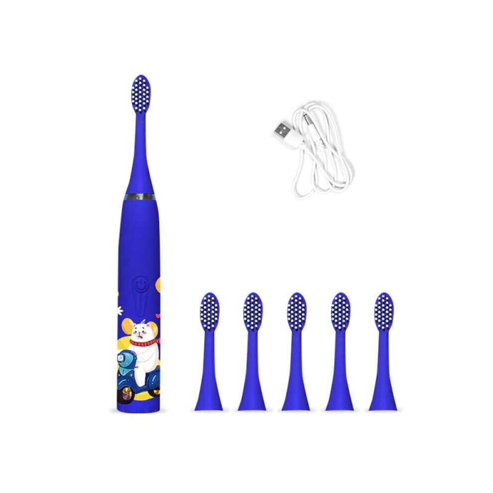 (Deep Blue USB) Electric Toothbrush Kids Automatic Battery Operated-image-OPC-P7WJXKP-NEW