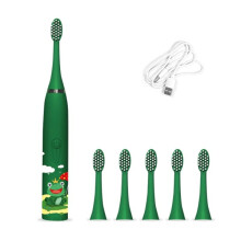 (Green USB) Electric Toothbrush Kids Automatic Battery Operated