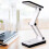 Folding LED Desk Lamp Bright Touch Control Reading Light Portable Compact White 8