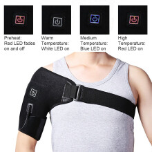 Justerbar uppvärmd axelwrap med kudde – stöd, terapi och smärtlindringsbälte UK
