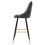 Living And Home (Grey) 2x Velvet Bar Stools Kitchen Breakfast Pub Chairs High Counter Stool Restaurant 4