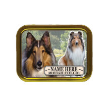 Personalised Rough Collie Dog Breed Tobacco Tin Gift & Smoking Products