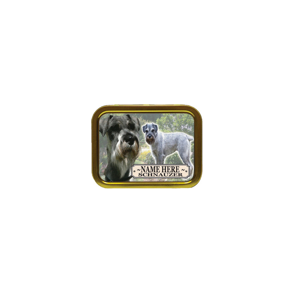 Personalised Gift Products Personalised Schnauzer Dog Breed Tobacco Tin Gift & Smoking Products