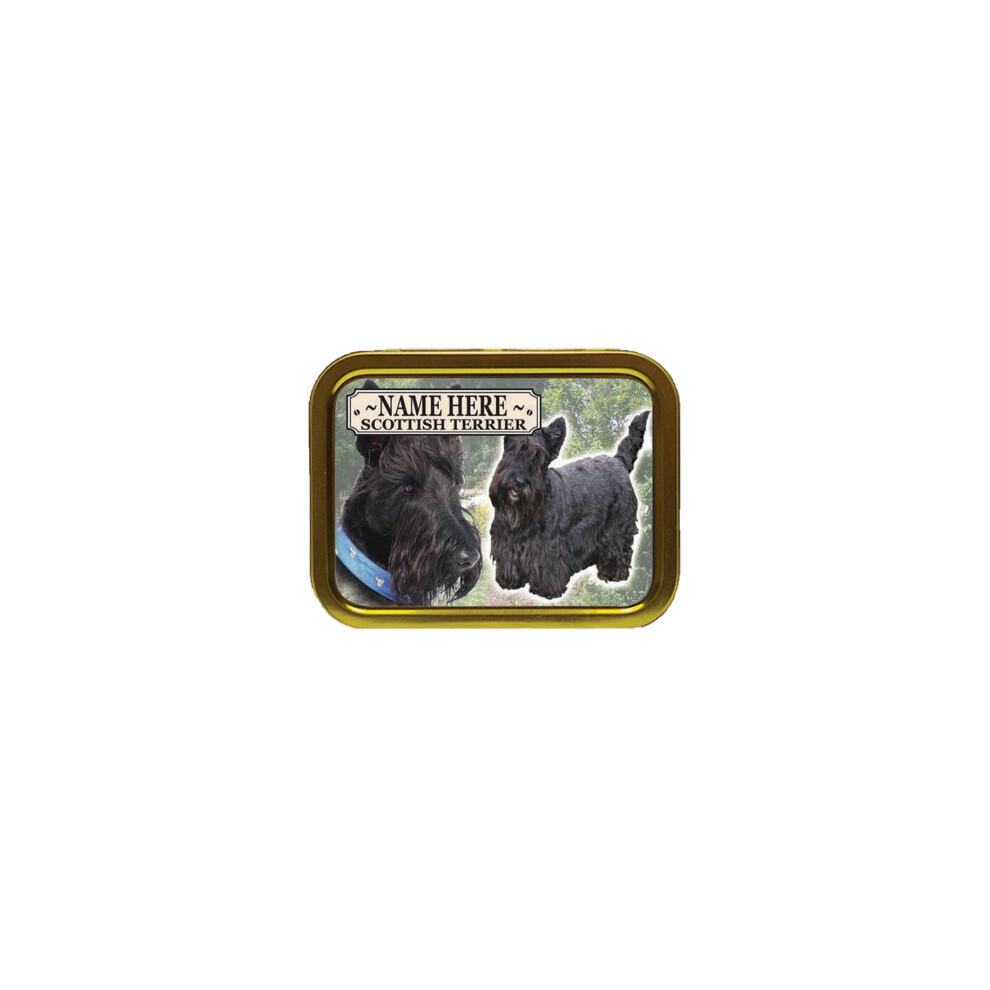 Personalised Gift Products Personalised Scottish Terrier Dog Breed Tobacco Tin Gift & Smoking Products