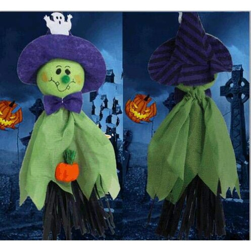 3 pcs Halloween Decoration Hanging Ghost, Pumpkin Ghost Straw Windsock Pendant 1