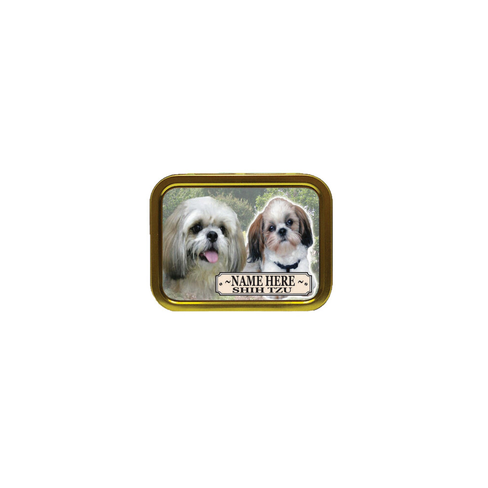 Personalised Gift Products Personalised Shih-Tzu Dog Breed Tobacco Tin Gift & Smoking Products