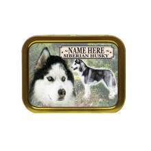 Personalised Siberian Husky Dog Breed Tobacco Tin Gift & Smoking Products
