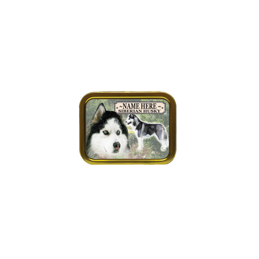Personalised Gift Products Personalised Siberian Husky Dog Breed Tobacco Tin Gift & Smoking Products