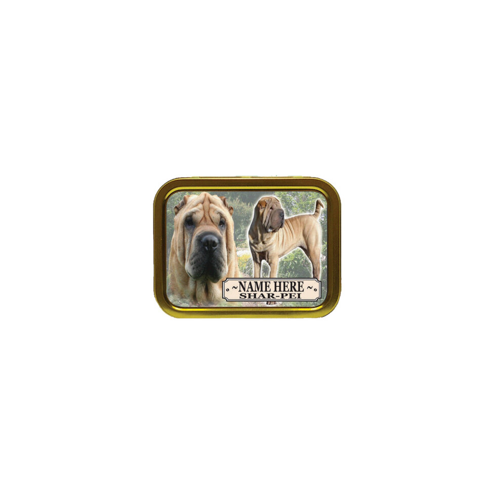 Personalised Gift Products Personalised Shar-Pei Dog Breed Tobacco Tin Gift & Smoking Products