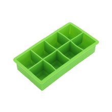 (Green) 8 Giant Silicone Ice Cube ON Large Size Big Jumbo