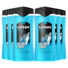Lynx Ice Chill 12H Refreshing Fragrance Shower Gel Bodywash, 6x 500ml