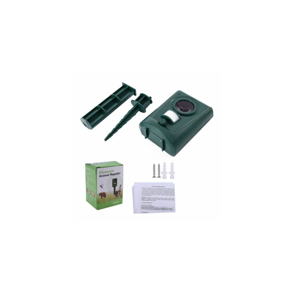 Battery Ultrasonic Cat Dog Fox Pest Battery Repeller Scarer Deterrent Repellent