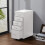 Living And Home (White) Rolling File Cabinet Office Storage w/ 5 Drawers Shelf Wheels 2