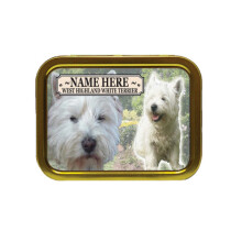 Personalised West Highland White Terrier Dog Breed Tobacco Tin Gift & Smoking Products
