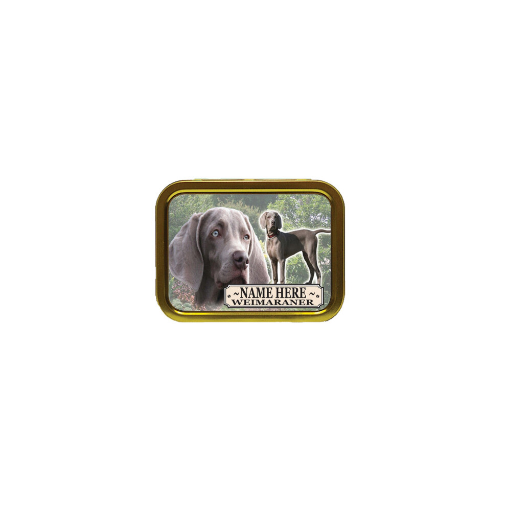 Personalised Gift Products Personalised Weimaraner Dog Breed Tobacco Tin Gift & Smoking Products
