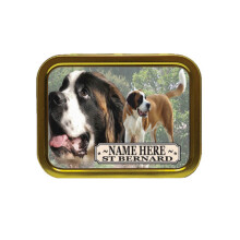 Personalised St Bernard Dog Breed Tobacco Tin Gift & Smoking Products