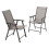 Living And Home Set of 2 Metallic-Frame Fabric Foldable Chairs 3
