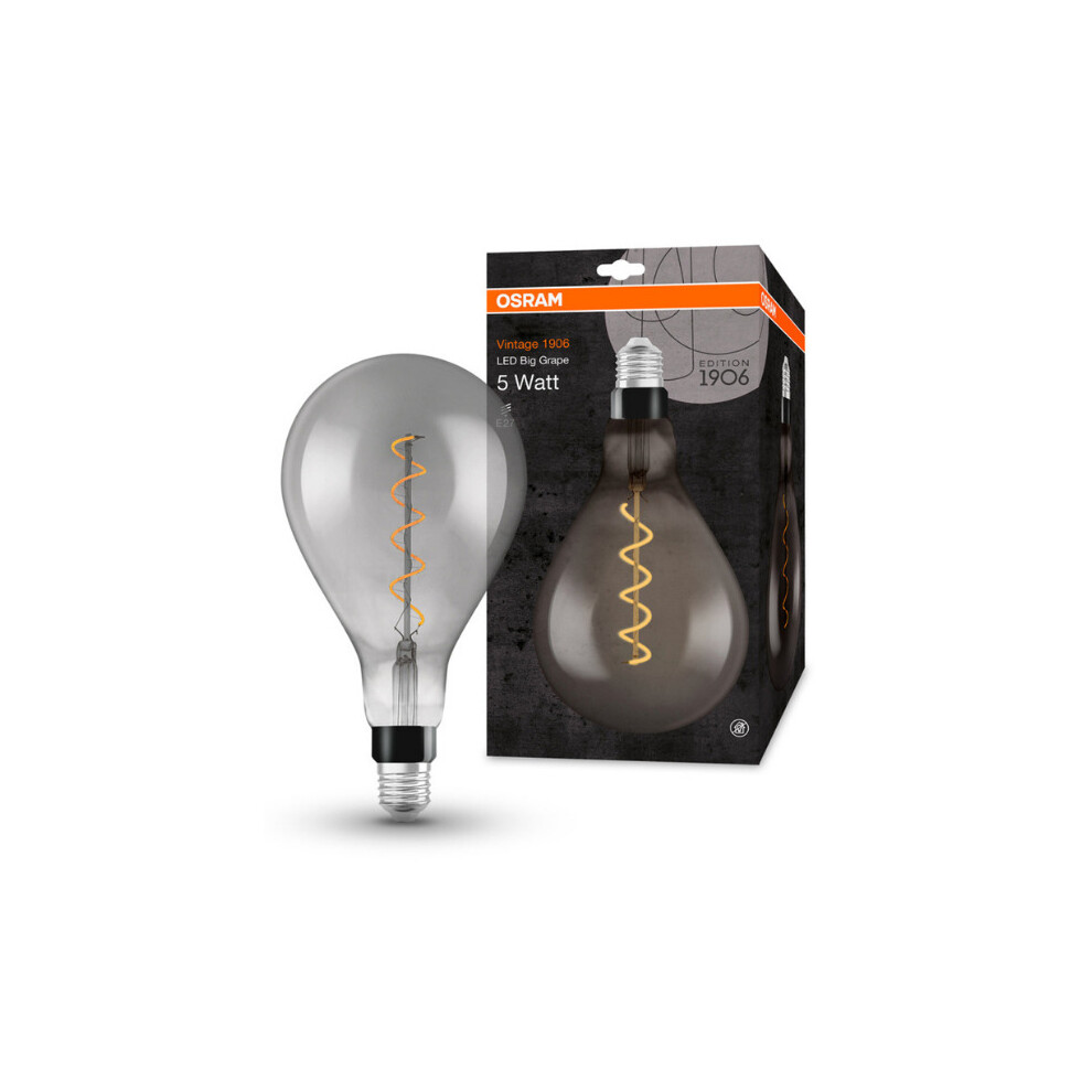 Osram 1906 LED 15W Vintage Spiral Filament Glass GLS ES Bulb | Large