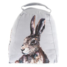 Meg Hawkins Art Home Decor Fabric Hare Printed Weighted Doorstop