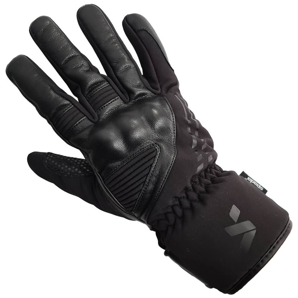 (2Xl) Spada Oslo Unisex Leather/Textile Motorbike Gloves Black 5032173785182
