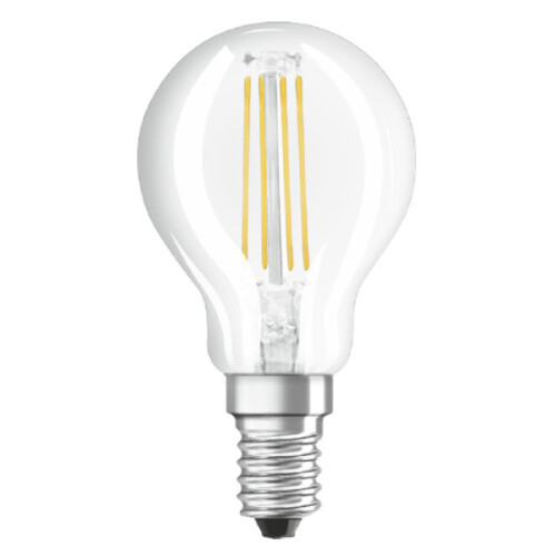 OSRAM Osram LED 40W Filament Glass SES Bulb | Mini Globe | Clear [2-Pack] 2