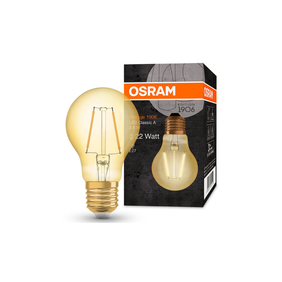 Osram 1906 Led 21W Vintage Filament Glass Gls Es Bulb [E27] - Gold
