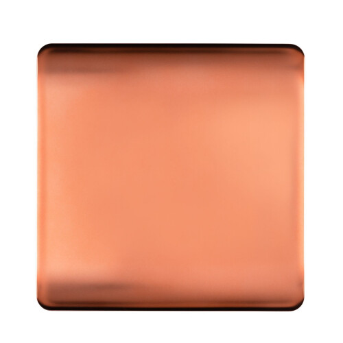 Trendi Switch Trendi Artistic Modern Glossy Tactile Single Blanking Plate Copper