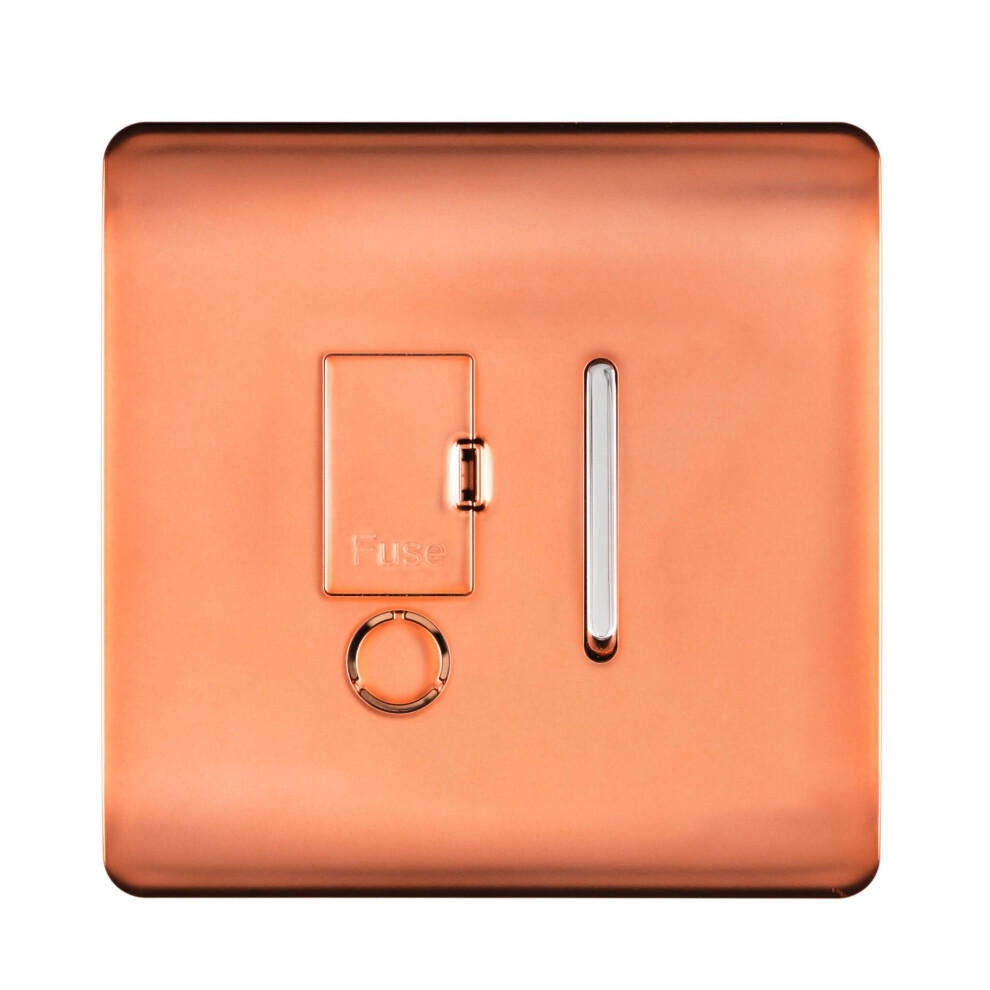Trendi Switch Trendi Artistic Modern Glossy Tactile Fused Spur Switch Copper