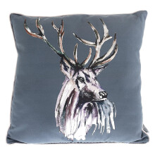 Widdop Meg Hawkins Art Home Decor Fabric Stag Printed Square Cushion