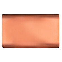 Trendi 2 Gang Artistic Modern Glossy Tactile Double Blanking Plate Copper