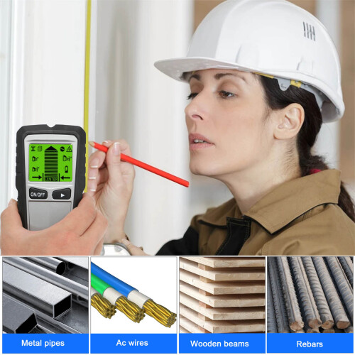 5 in1 Electric Stud Finder Cable Wire Detector Scanner Wall Metal 1