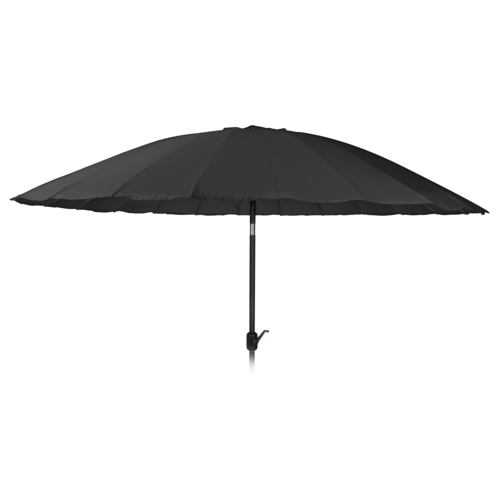 (Charcoal) 300cm Diameter Parasole Umbrella Shade Crank Lift