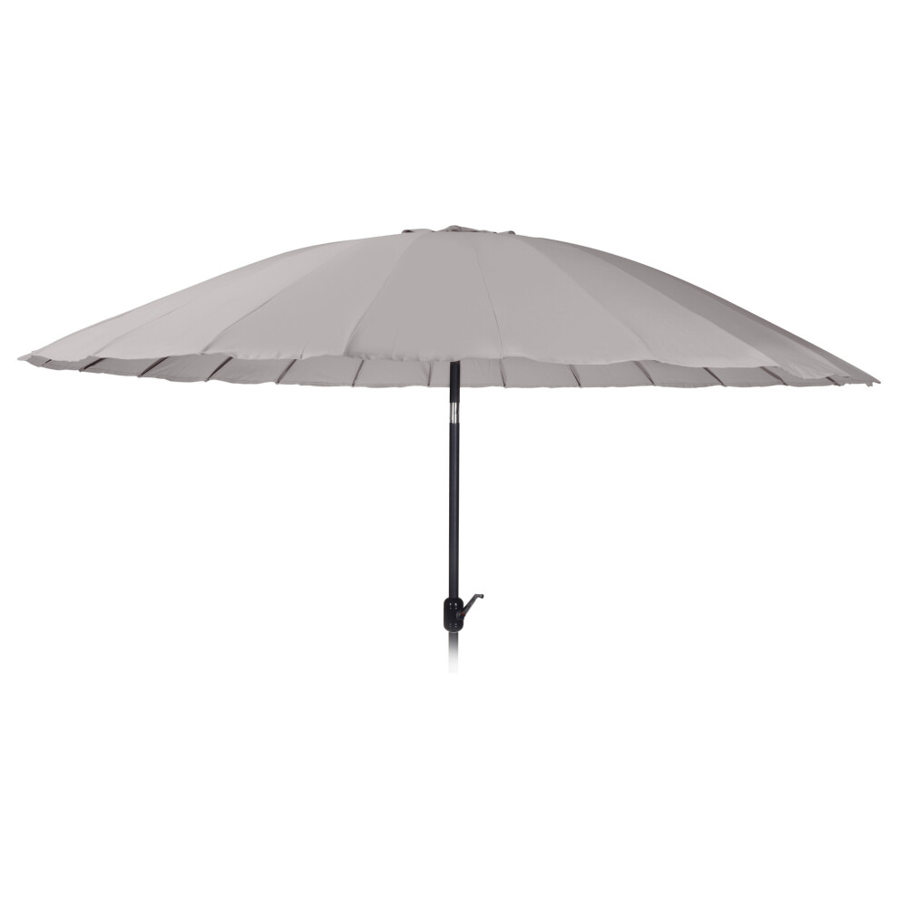 Urbn Living ( Grey) 300Cm Diameter Parasole Umbrella Shade Crank Lift Light/Grey