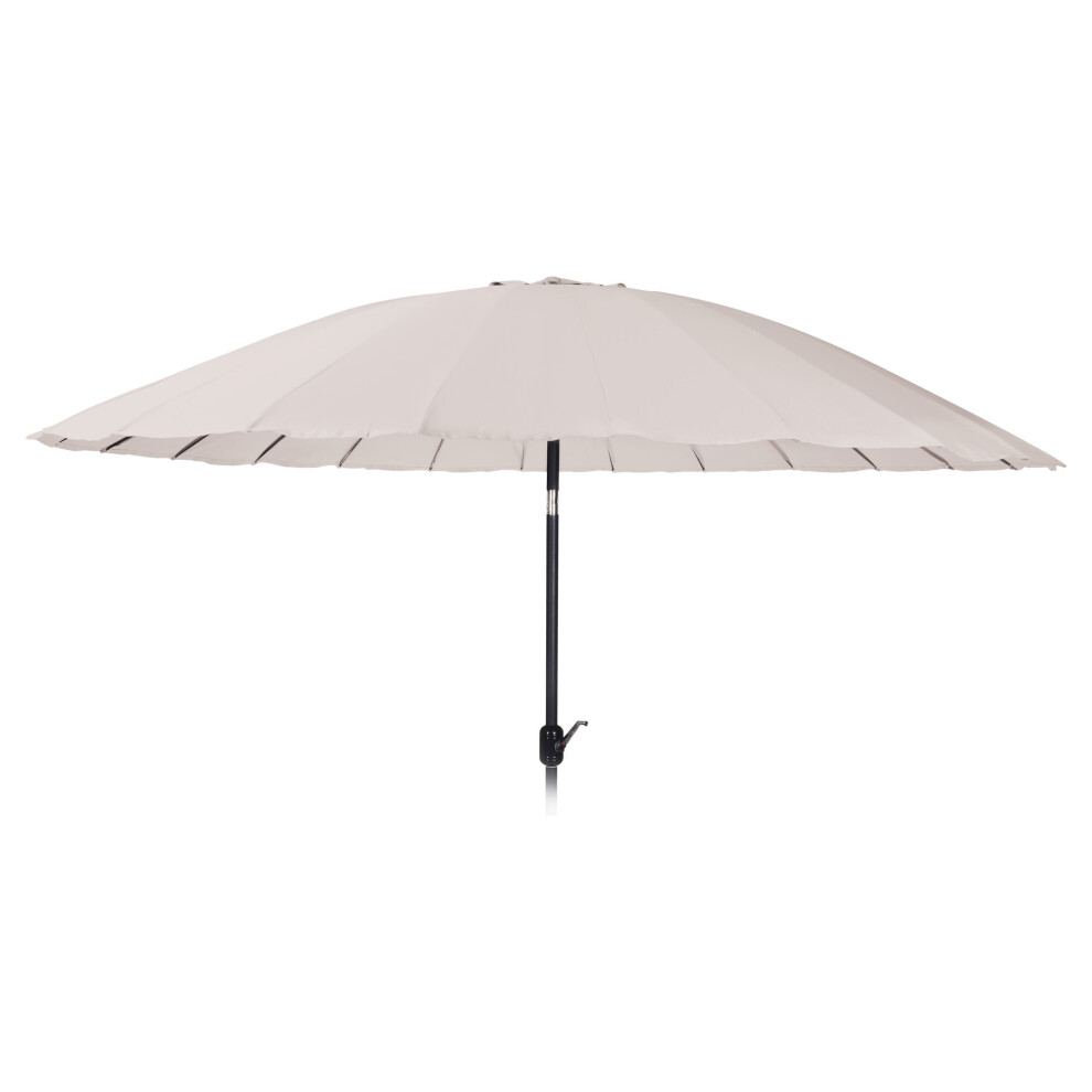 (White) 300cm Diameter Parasole Umbrella Shade Crank Lift