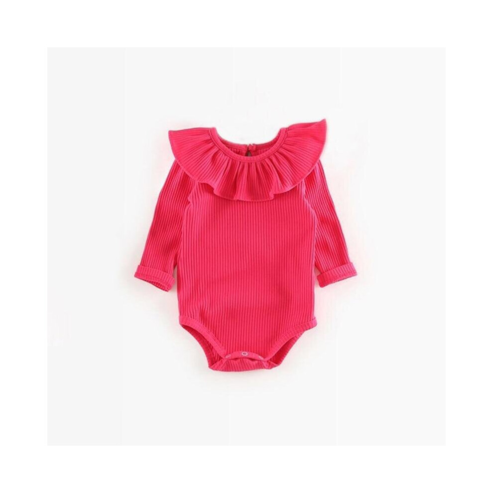 (Rose girl roMper, 12M) Baby Long Sleeve Rompers Newborn Clothes for 0-2 Years