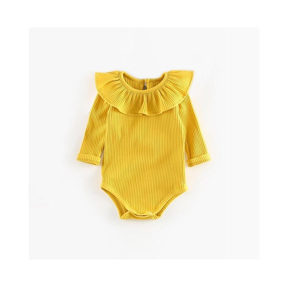 (Yellow girl roMper, 9M) Baby Long Sleeve Rompers Newborn Clothes for 0-2 Years