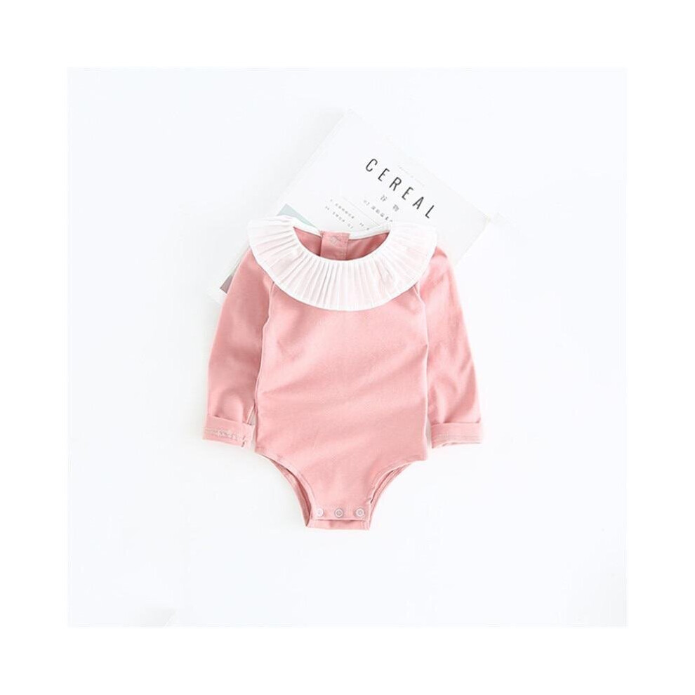 (Pink roMper, 9M) Baby Long Sleeve Rompers Newborn Clothes for 0-2 Years