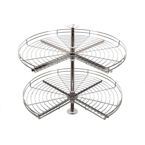 (Ø600, Grey) Three quarter carousel - kitchen storage system