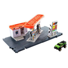 Matchbox Cars Lekset, Action Drivers Bränslestation & 1:64 Skala Lastbil, Flyttbara Tankslangar
