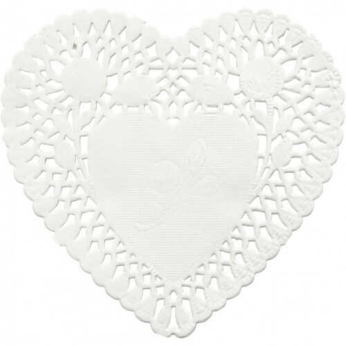 heart-shaped napkins 10 cm 30 pieces