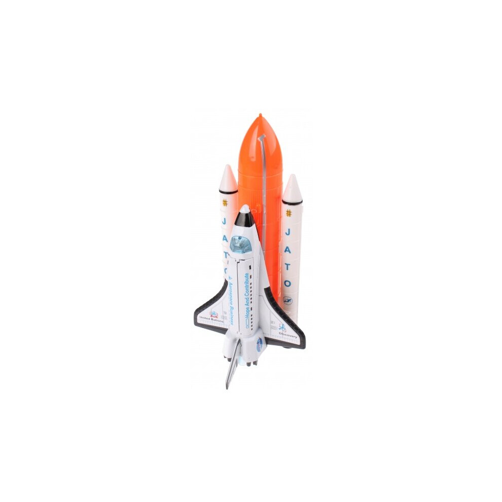 space shuttle with light and sound white 20 cm