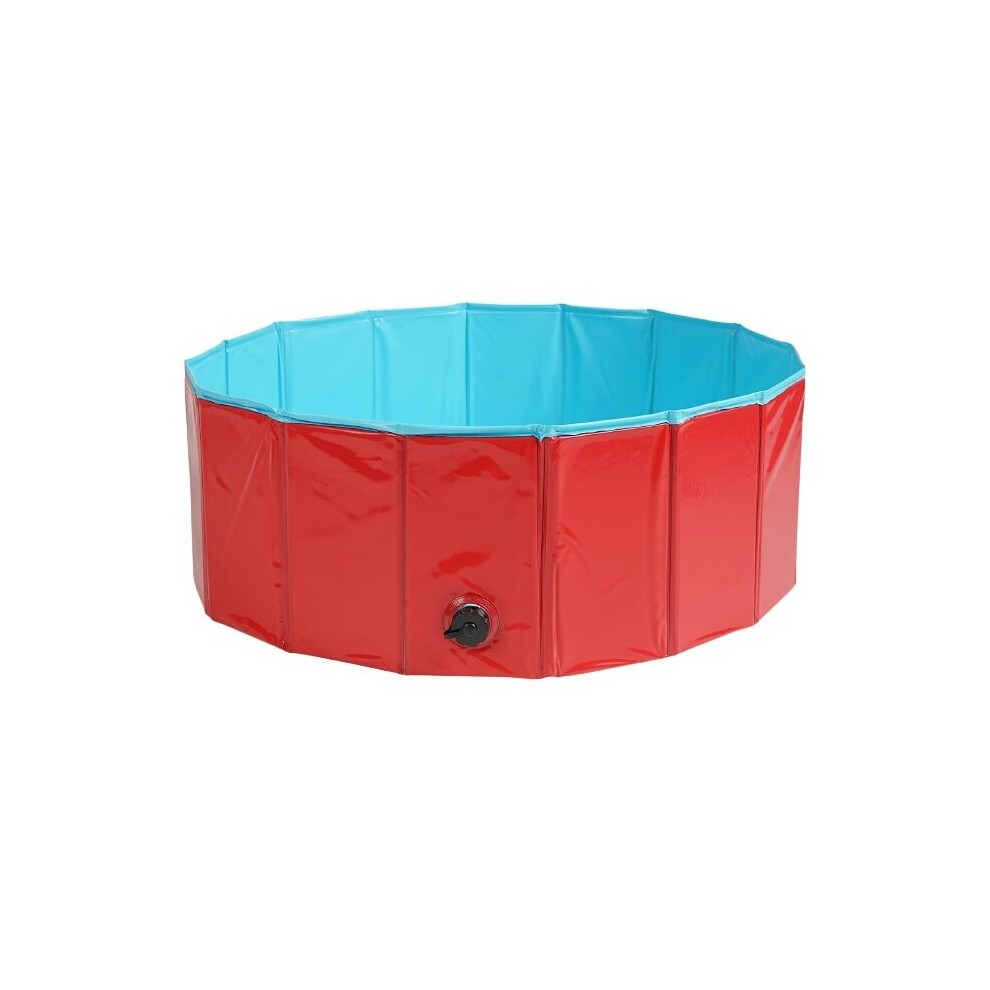 dog pool 80 x 30 cm PVC red/blue