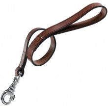 short holder Vip GM20 60 cm leather/stainless steel dark brown