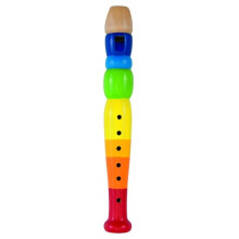 Wooden Recorder: Rainbow 20 cm